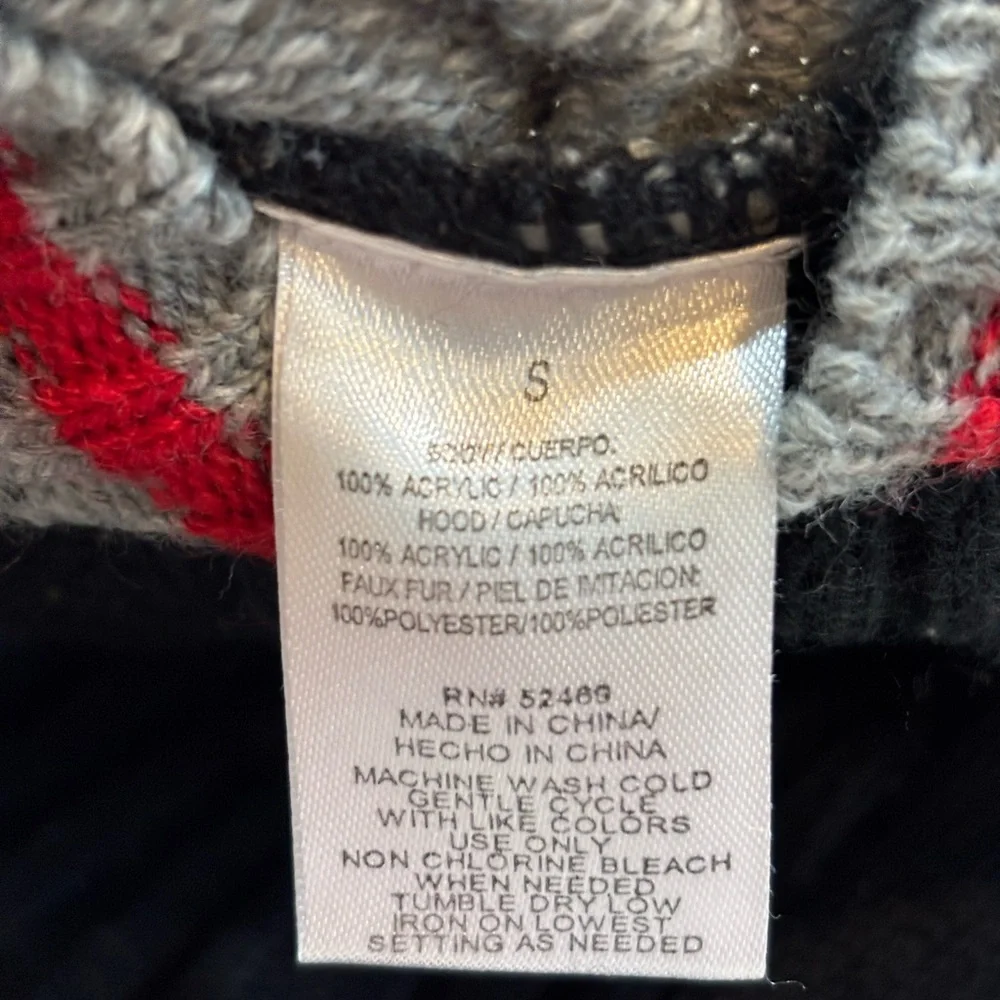 Cozy Knit Dog Sweater with Hood Sz‎ Small